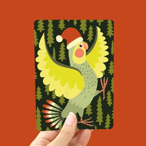 Kerstkaart A6 - Parkiet - postkaart / ansichtkaart