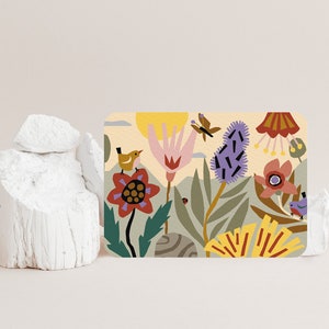 Cartolina Garden Flowers - Cartolina con stampa floreale A6 - Cartolina Guarisci, Compleanno, Festa, Forza, Amicizia immagine 2