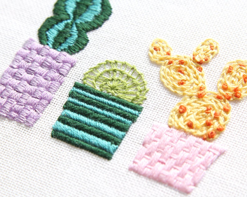 DIY Embroidery Kit 1 Cactus by Stitchy Friday The perfect gift for DIY lovers image 7