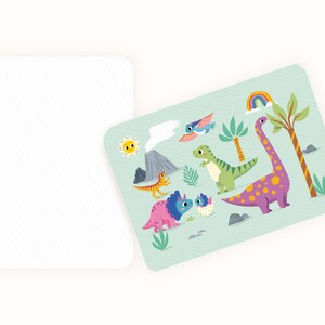 Cartolina Dinoland - Biglietto con Dino's A6 - Biglietto perfetto per i bambini! Include busta kraft immagine 4