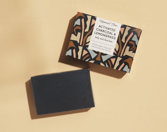 Activated Charcoal & Lemongrass  - Vegan solid soap - Handmade, 100% natural!