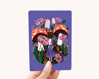 Postcard A6 - Alice in Wonderland - greeting card / postcard