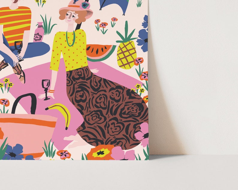in love Poster Romantic Picnic A3 print A4 poster cute gift for her picnic print I love you poster love poster romantic print