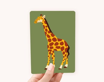 Postcard A6 Giraffe - Card for kids and animal lovers