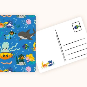 Carta Oceano - Illustrazione del mare - Cartolina / Cartolina per bambini immagine 2