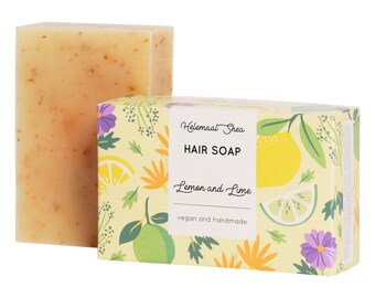 Hair Soap Lemon & Lime - Shampoo Bar for Blonde, White and Gray Hair