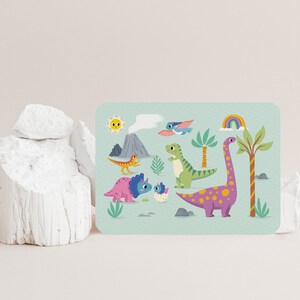 Cartolina Dinoland - Biglietto con Dino's A6 - Biglietto perfetto per i bambini! Include busta kraft immagine 2