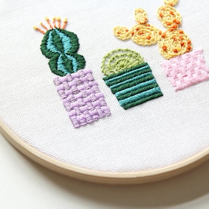 DIY Borduurpakket 1 Cactus door Stitchy Friday Het perfecte cadeau voor DIY liefhebbers DIY kit afbeelding 4