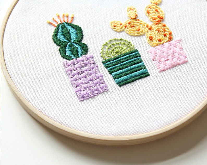 DIY Embroidery Kit 1 Cactus by Stitchy Friday The perfect gift for DIY lovers image 4