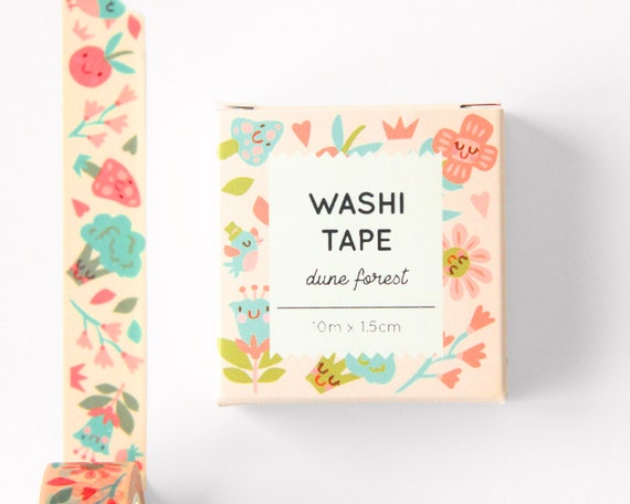 Washi Tape Dune Forest Masking Tape 10 M X 1,5 Cm Decoration Books Flowers  Craft Materials Washi Tape Set Washi Tape Sale Pink Cute Washi 