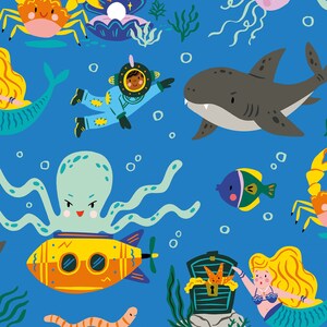 Carta Oceano - Illustrazione del mare - Cartolina / Cartolina per bambini immagine 3