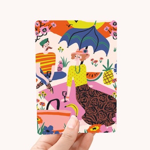 Postcard A6 - Valentine Picnic - greeting card / postcard
