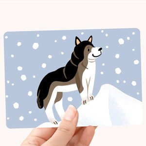 Postcard Husky - Carte amusante pour les enfants et les amoureux des animaux