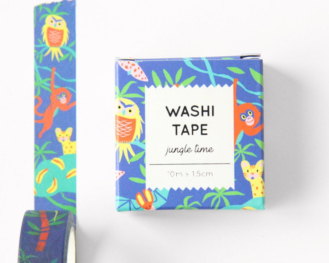 Washi Tape Jungle Time 10m X 1.5cm Etsy