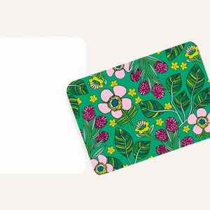 Postcard Flowers Green Card with floral pattern A6 Get Well Soon, Birthday, Friendship, Say Hi image 4