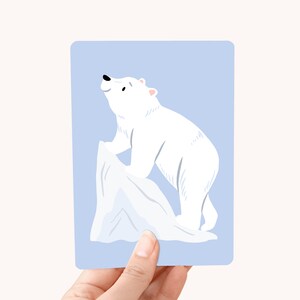 Postkaart IJsbeer - Leuke A6 kaart voor kids en dierenliefhebbers!