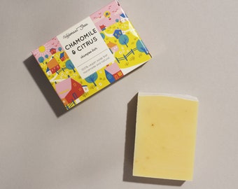 Chamomile and citrus shampoo bar - Vegan hair soap - Handmade soap, 100% natural!