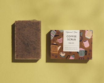 Koffie Scrubzeep - Vegan soap bar - Handgemaakte zeep, 100% natuurlijk!