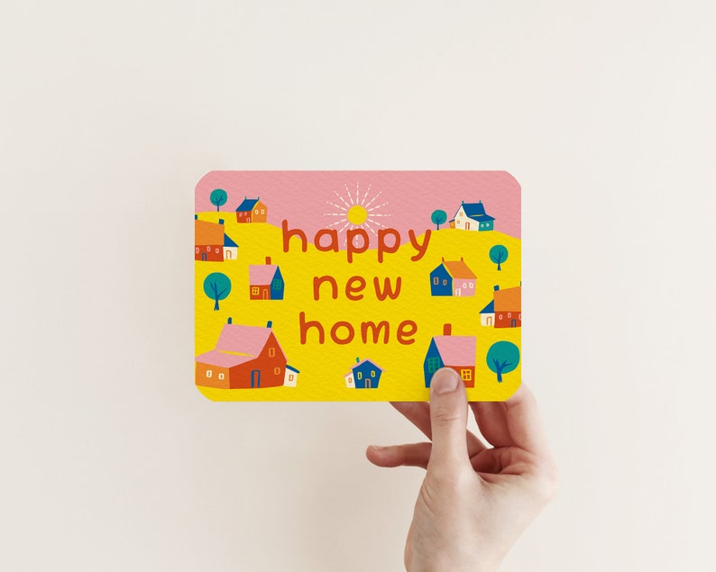 Happy New home card including envelope Card for moving house image 3