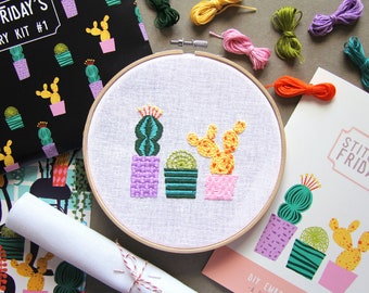 DIY Embroidery Kit #1 Cactus by Stitchy Friday - The perfect gift for DIY lovers!