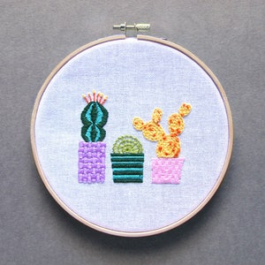 DIY Borduurpakket 1 Cactus door Stitchy Friday Het perfecte cadeau voor DIY liefhebbers DIY kit afbeelding 8