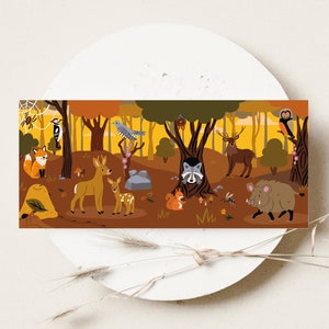Postal de Lujo XL Bosque - Tarjeta Animal Grande con sobre reciclado!