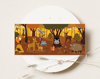 Fancy Postcard XL Forest - Large Animal Card Including Recycled Envelope!