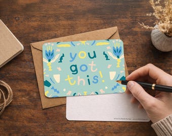 Motivational Postcard You Got This - Quote Card A6 - Greeting Card to Support of Motivate Someone