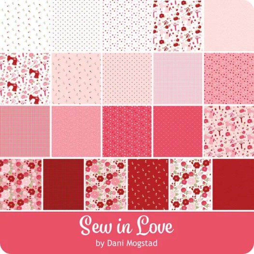 PRE-ORDER! Blush Sew in Love One Yard Bundle by Dani Mogstad for Riley ...