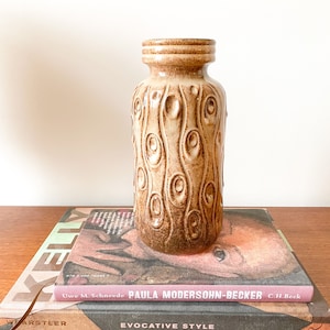 Vaso Scheurich vintage Koralle Beige Ceramica della Germania occidentale anni &#39;60 e &#39;70 Boho
