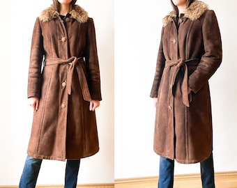 Lands end shearling coat hot sale