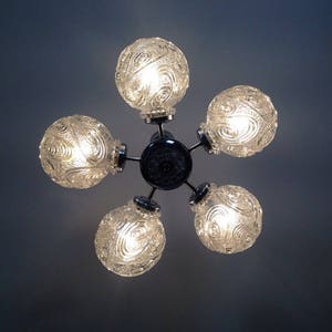 Mid Century Chrome Sputnik Chandelier 1960s 1970s Atomic Starburst Space Age Bubble Lamp