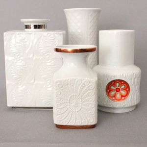 Vintage Royal KPM Bavaria vase Bisque Porcelain Op Art Space Age