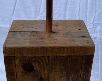 Rustic Wood Lamp Base Made From Reclaimed Pallet Wood