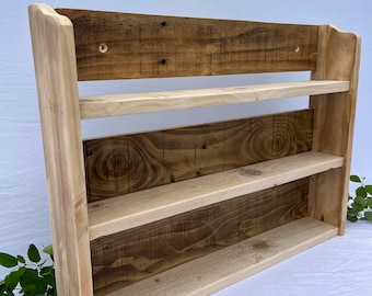 Large Rustic Spice Shelf / Kitchen Herb Rack / Spice Rack / Cabinet - Made From Pallet Wood - 3 Finishes Available.