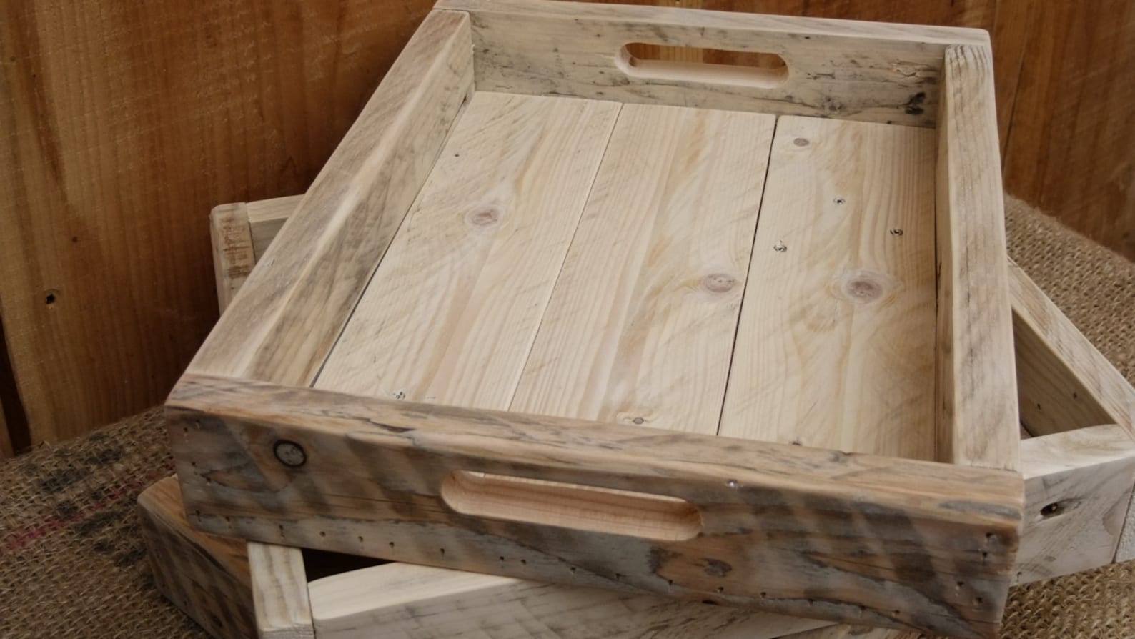 Rustic Breakfast Tray / Handmade Wooden Tray Pallet Wood Etsy UK