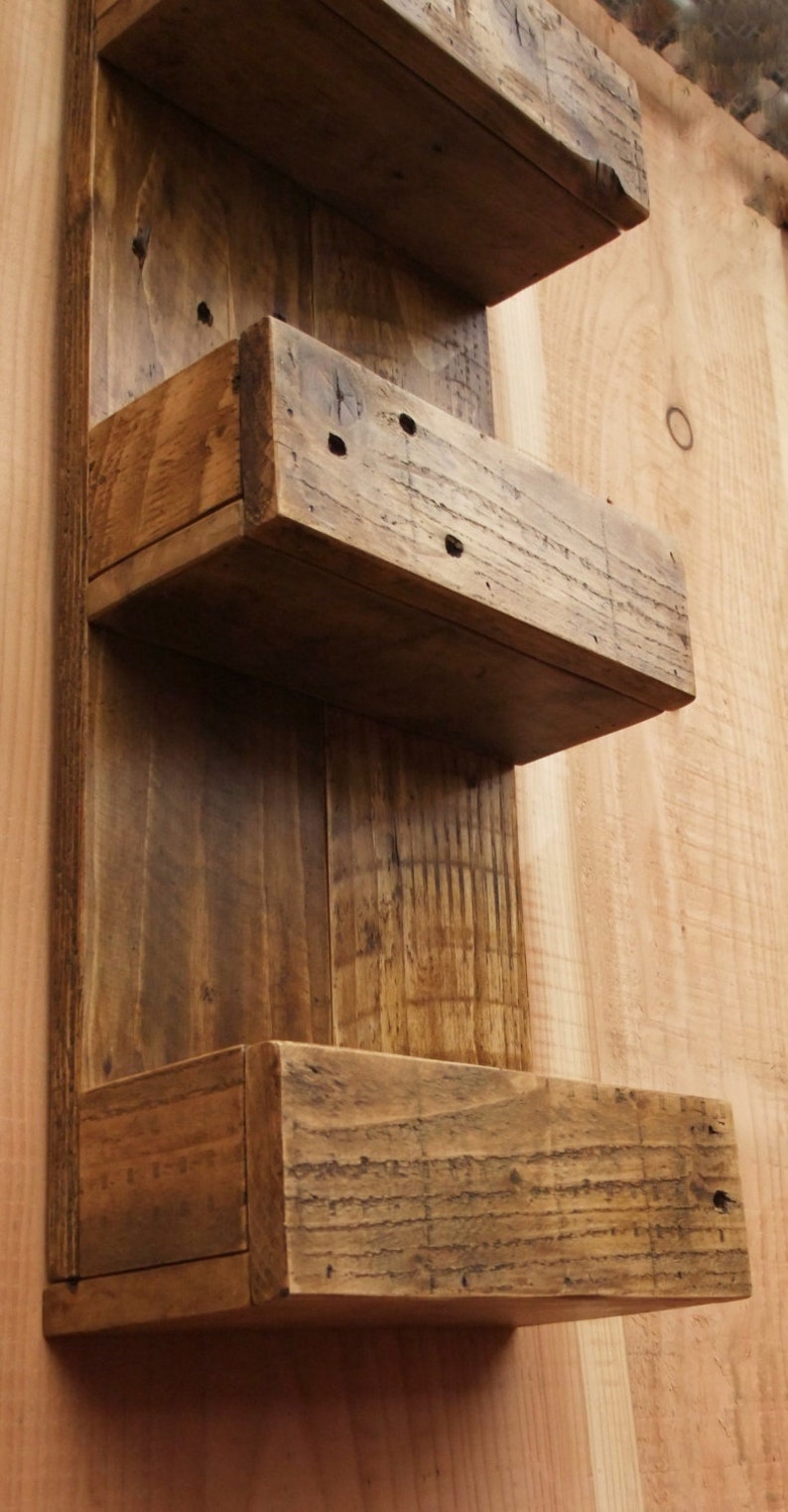 Tall Rustic Kitchen / Bathroom Storage Shelves Made From