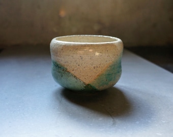 Pottery tea cup, Chawan macha tea bowl, handmade ceramic cup