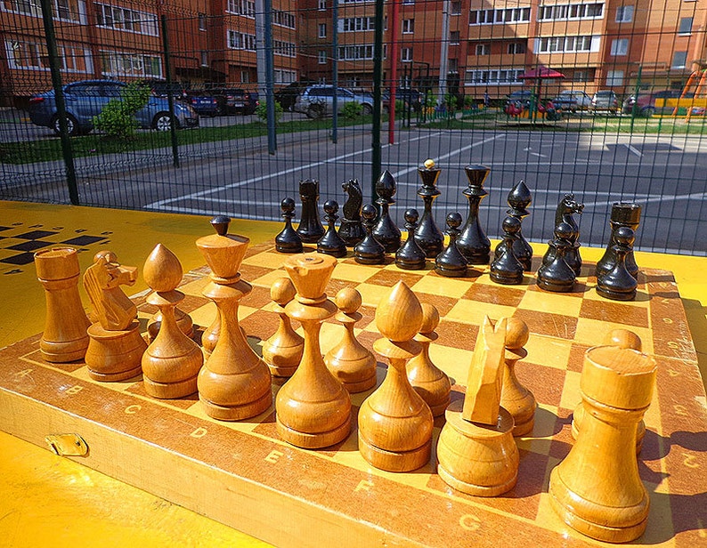 Soviet chess set vintage middle size