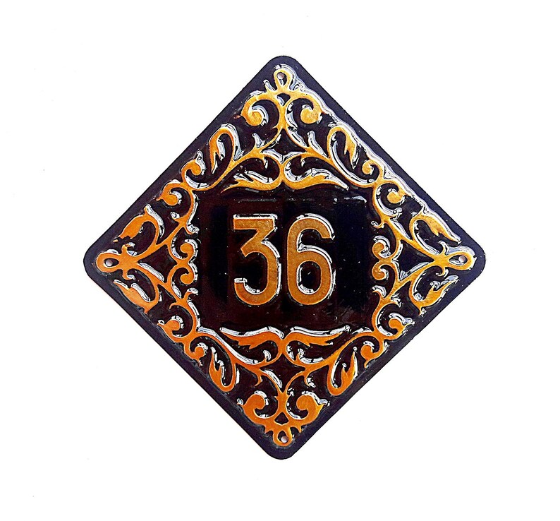 Room apartment number plate decorative Soviet door number 36 Etsy