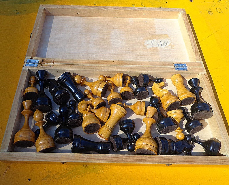 Soviet chess set vintage middle size