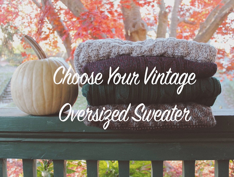 Vintage Oversized Sweaters Choose Your Sweater image 2