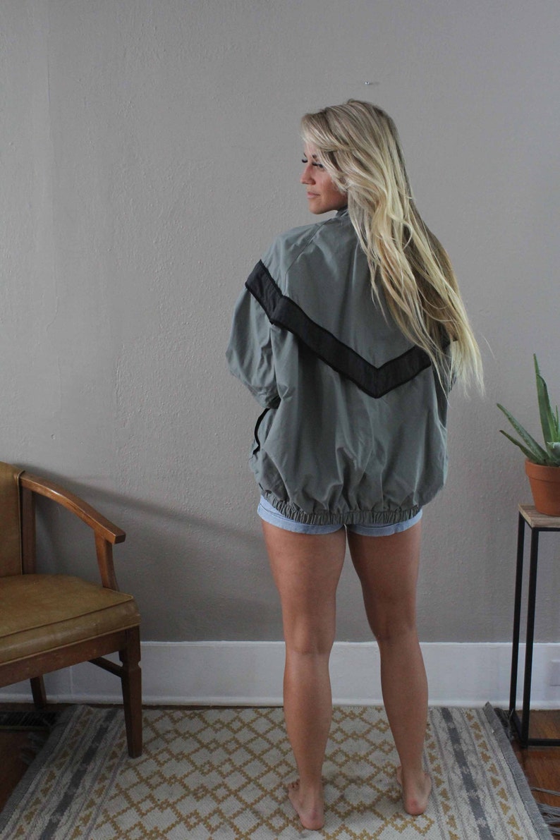 army oversized nylon bomber jacket
