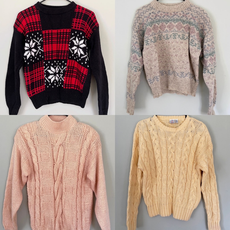 Vintage Oversized Sweaters Choose Your Sweater image 5