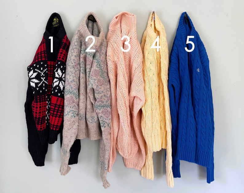 Vintage Oversized Sweaters Choose Your Sweater image 3