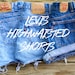 Levis High Waisted Shorts Custom | You Choose Levi Strauss Blue Rolled Frayed Shorts