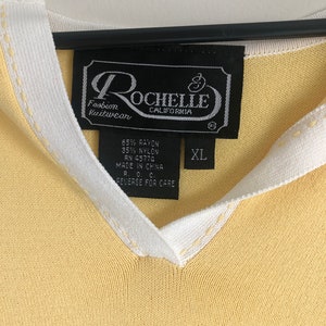 Vintage Yellow Sleeveless Top Retro Golf Blouse image 7