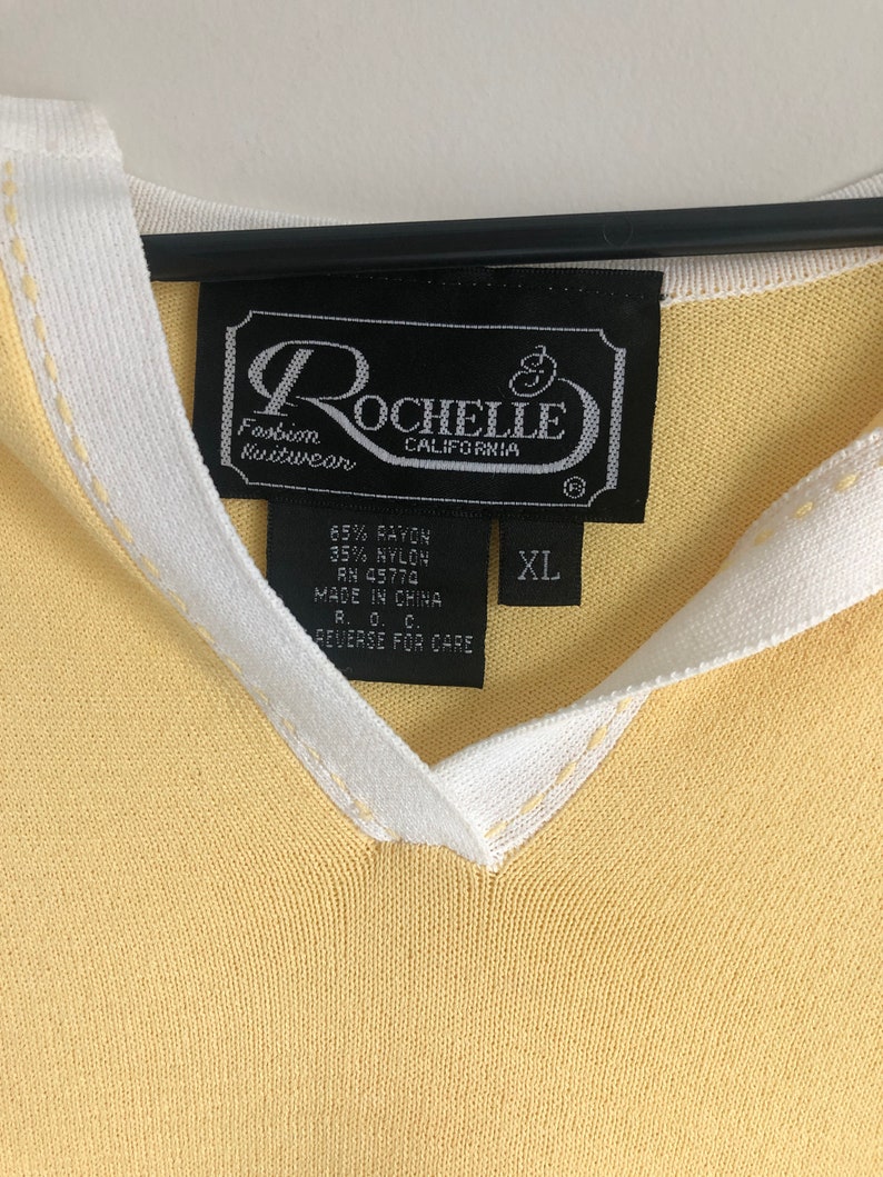 Vintage Yellow Sleeveless Top Retro Golf Blouse image 7