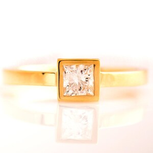 Flat square diamond ring hotsell