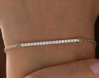 ダイヤモンド テニス ブレスレット、14K / 18K ゴールド、テニス